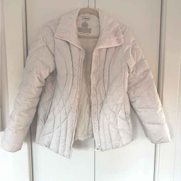 L. L. Bean white down puffer jacket - Picture 1 of 6